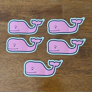 NEW! vineyard vines Pink Whale Stickers - Lot of 5 Stickers